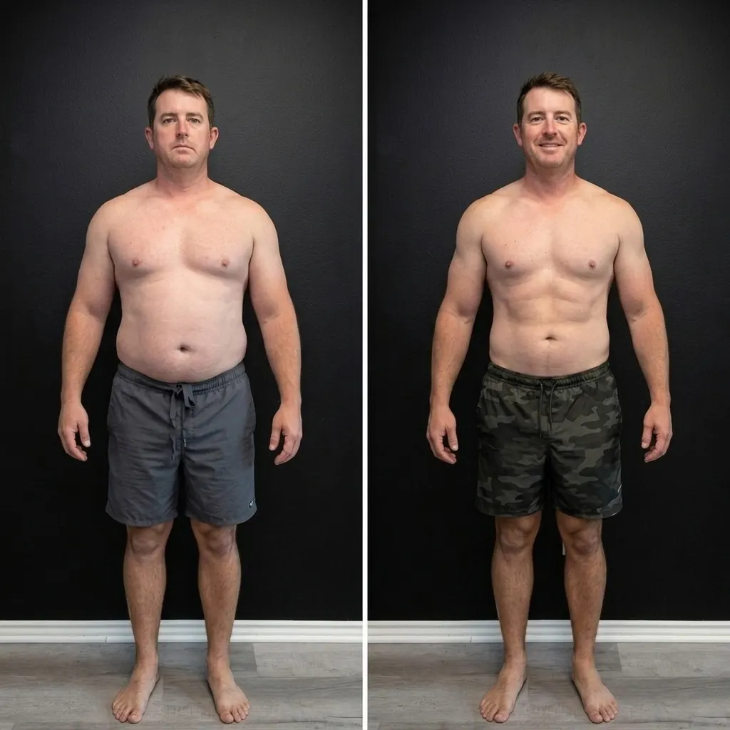 J., 33, before and after